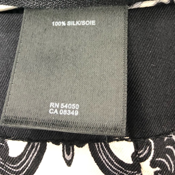 Robert Rodriguez Black Patterned Pull On 100% Silk Pants Size 8 - Picture 6 of 9